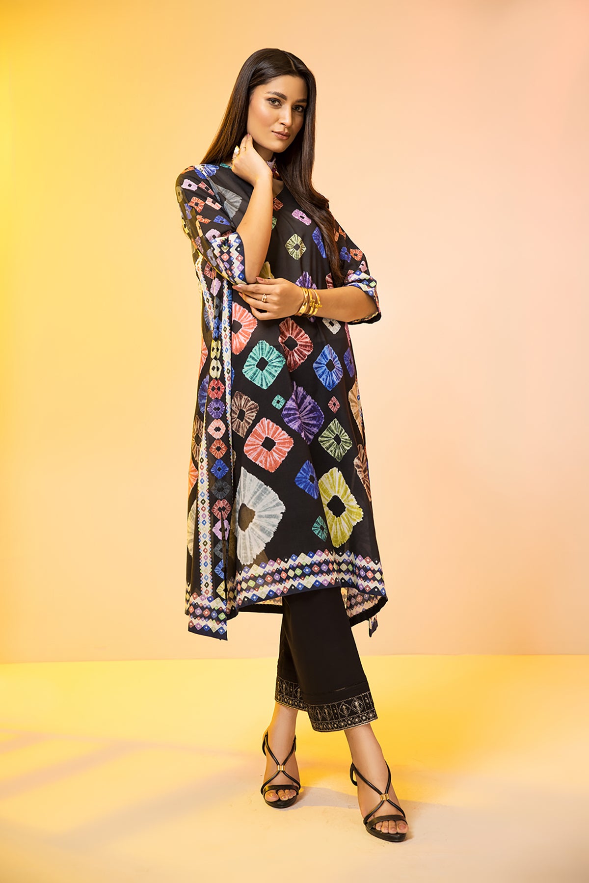 PE22-85-A-Line Printed Shirt 1PC