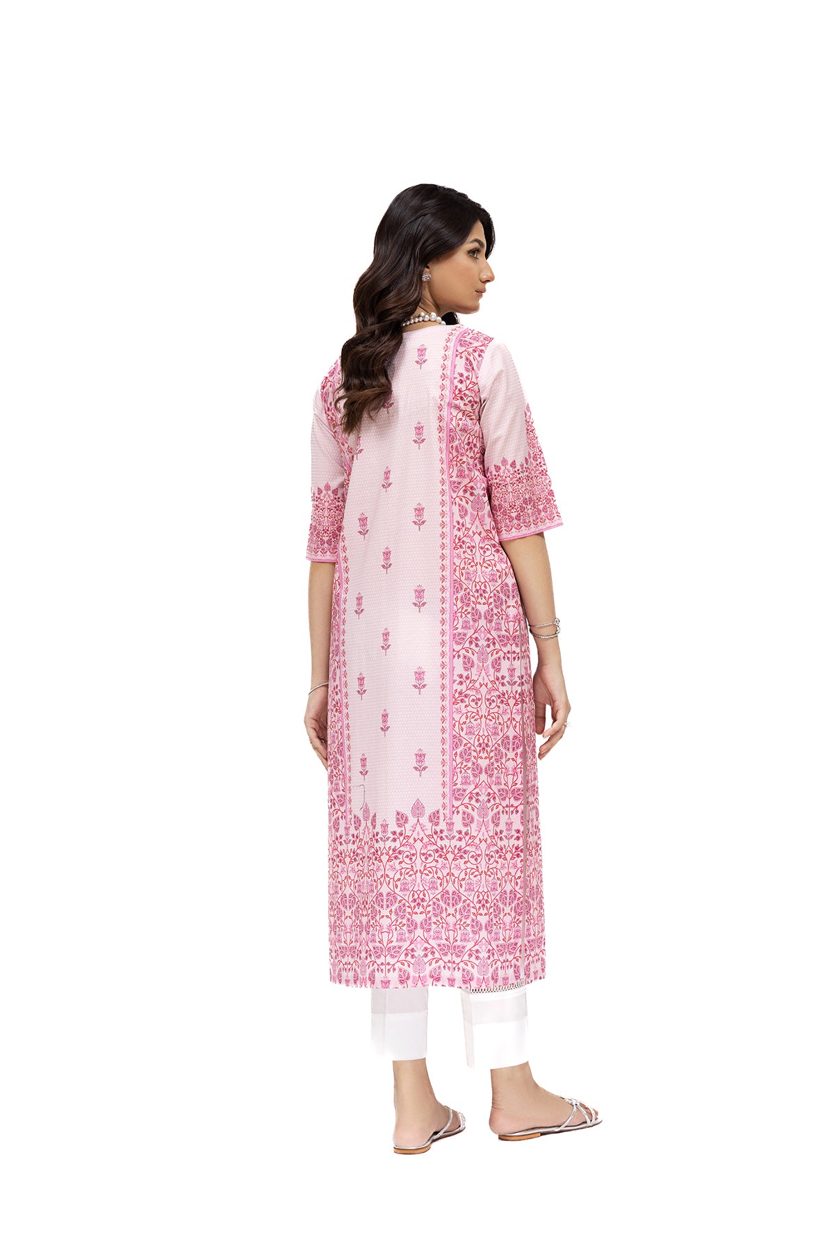 PE22-86-Printed Straight Shirt 1PC