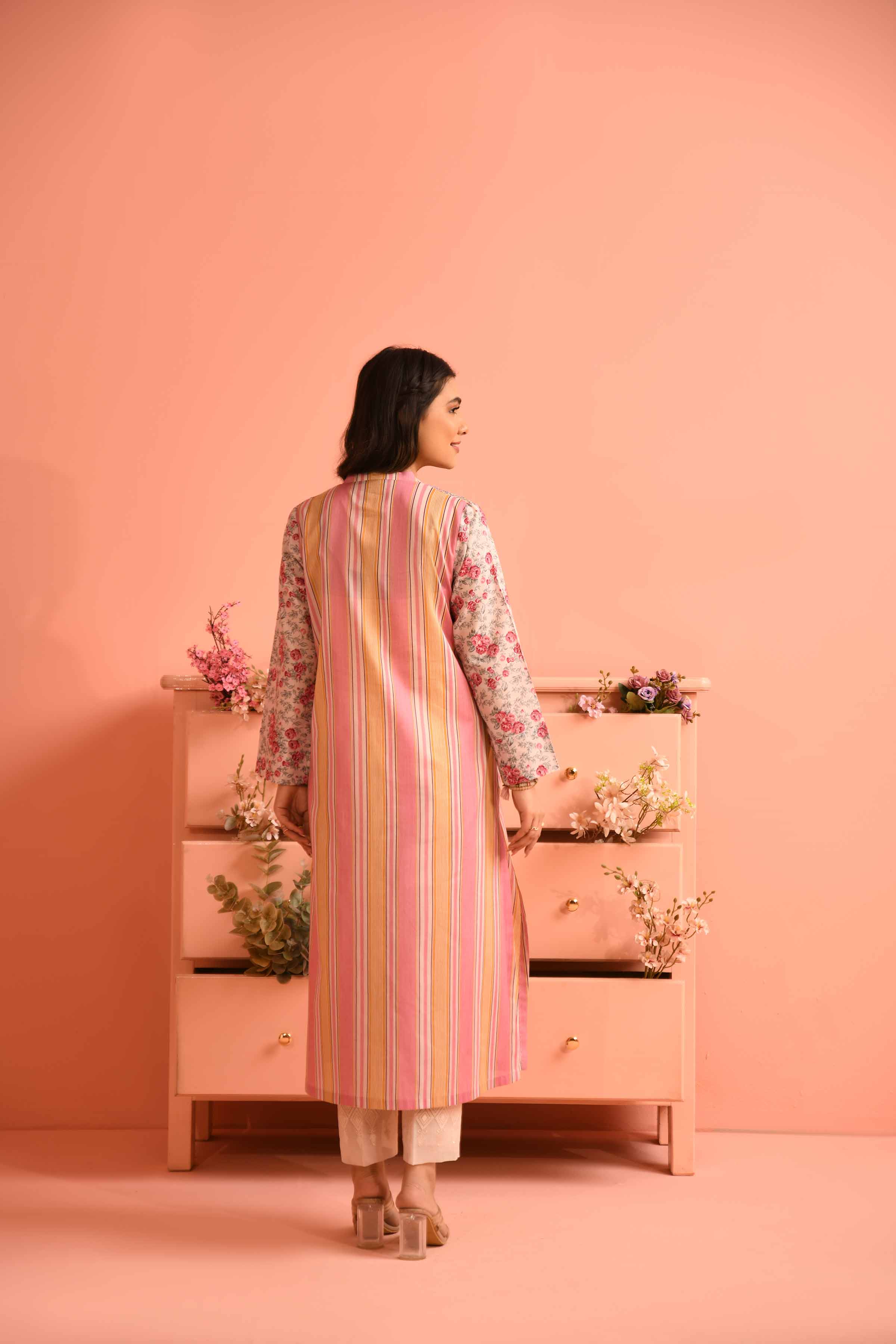 Printed Embroidered Shirt - PE23-118