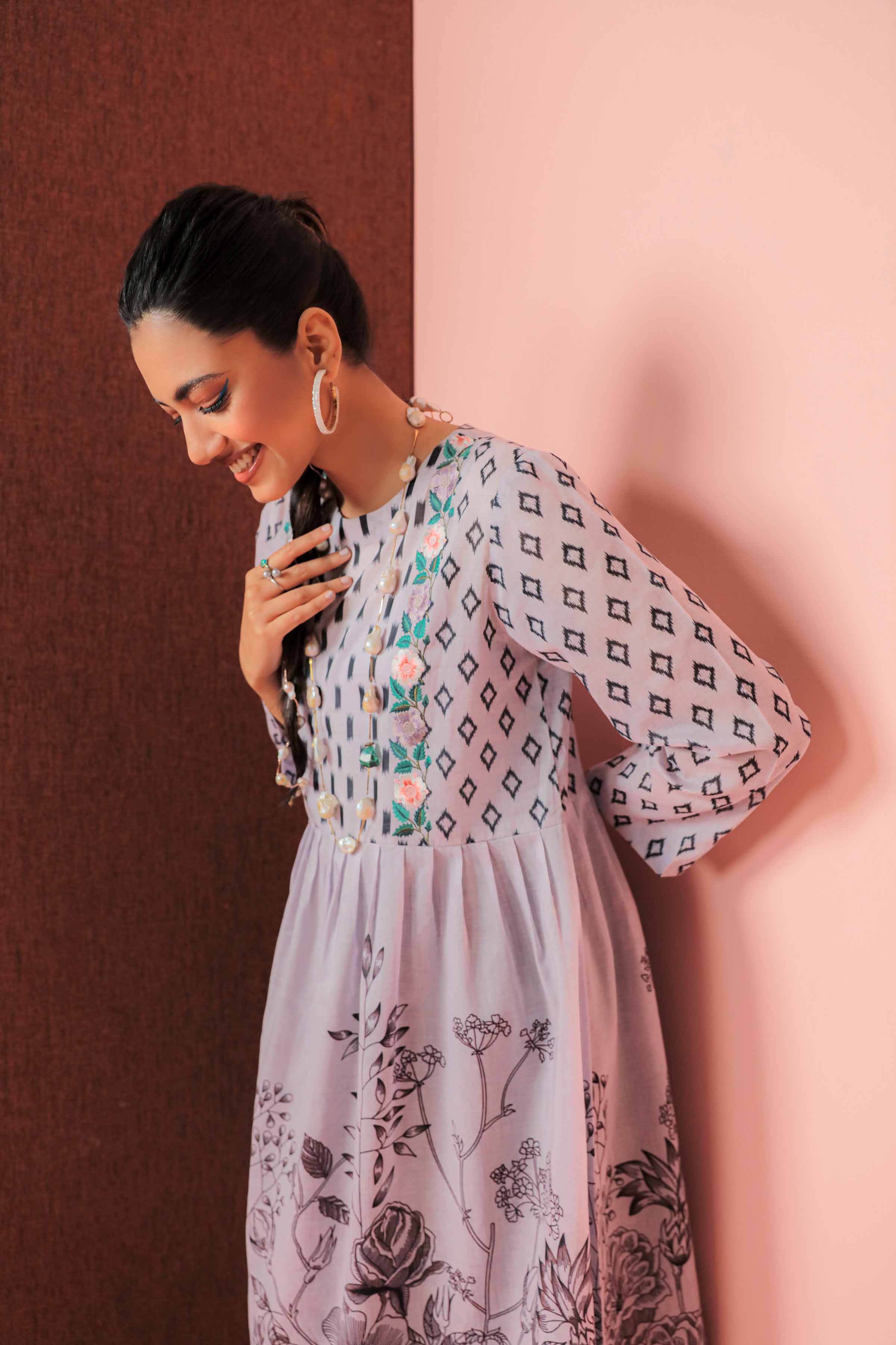 Printed Embroidered Shirt - PE23-89