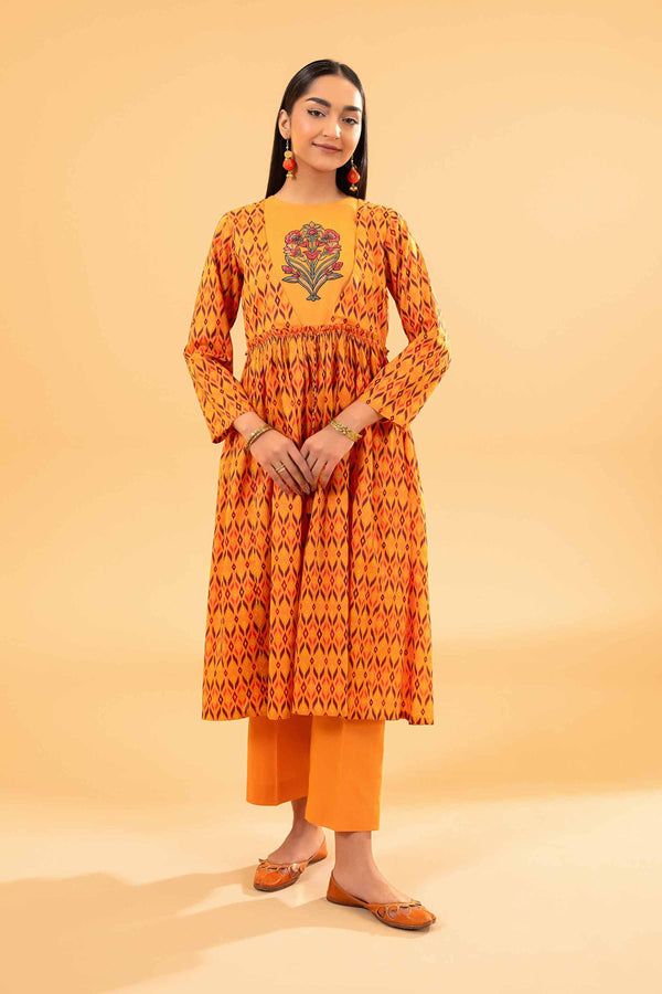 2 Piece - Printed Embroidered Suit - PE24-270