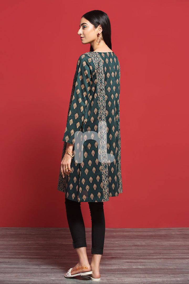 PPE19-23 Green Printed Stitched Lawn Shirt - 1PC - Nishat Linen UAE
