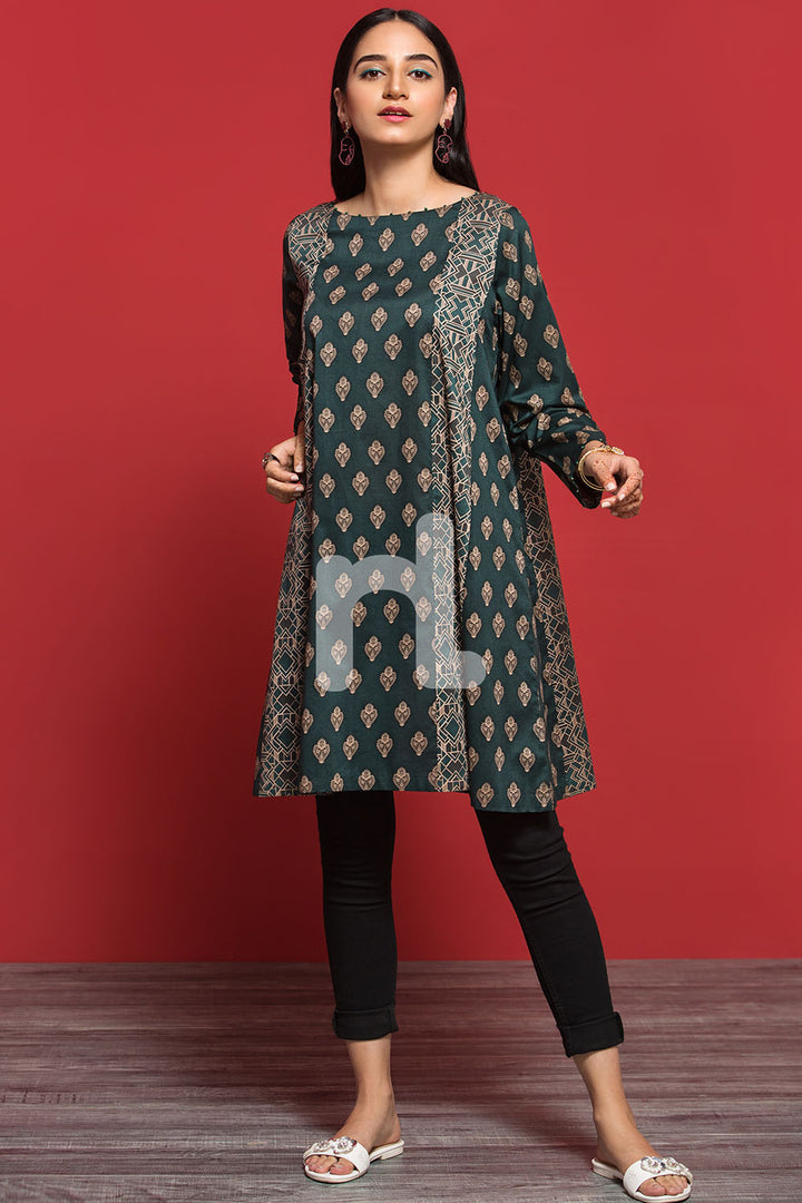 PPE19-23 Green Printed Stitched Lawn Shirt - 1PC - Nishat Linen UAE