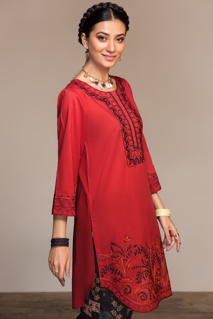 PS20-104 Dyed Embroidered Stitched Shirt & Printed Shalwar - 2PC - Nishat Linen UAE