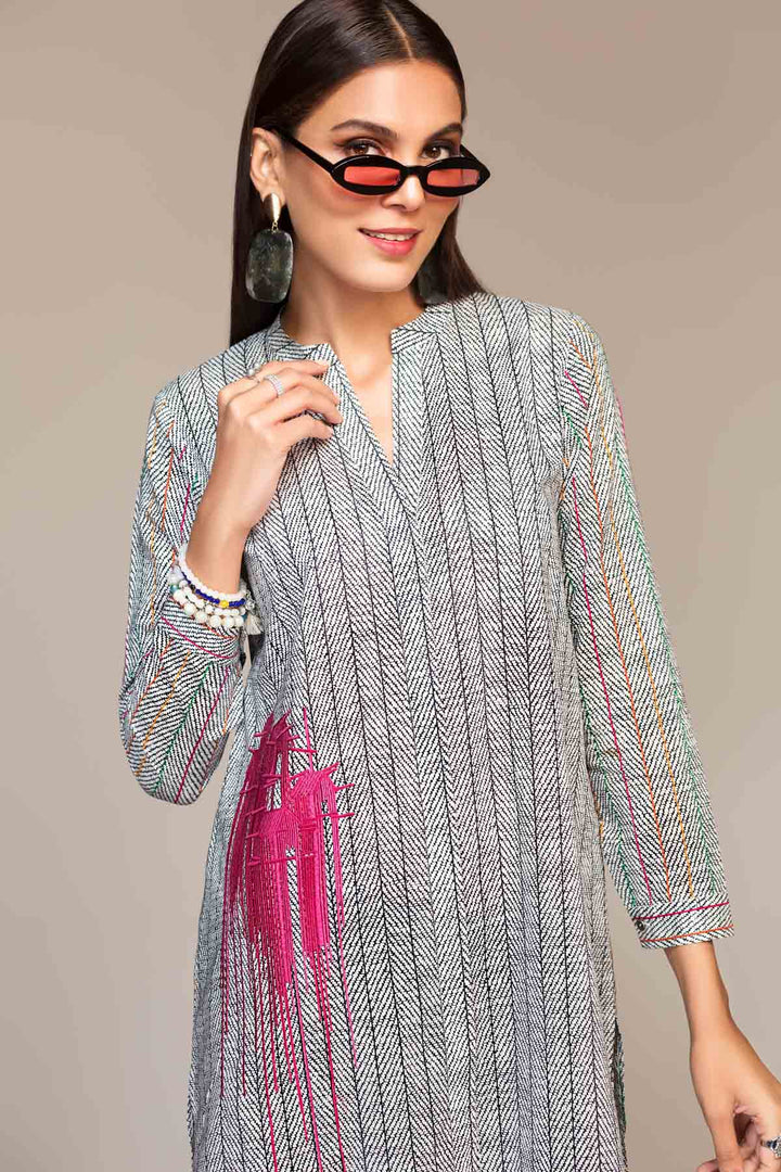 PS20-106 Printed Embroidered Stitched Shirt - 1PC - Nishat Linen UAE