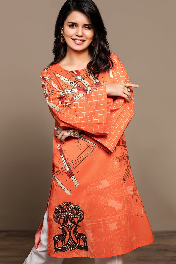 PS20-148 Printed Embroidered Stitched Shirt - 1PC - Nishat Linen UAE
