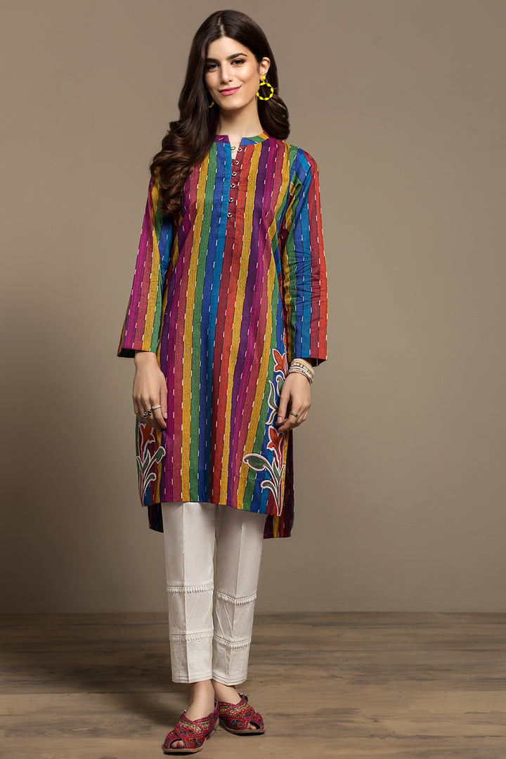 PS20-154 Digital Printed Embroidered Stitched Lawn Shirt - 1PC - Nishat Linen UAE