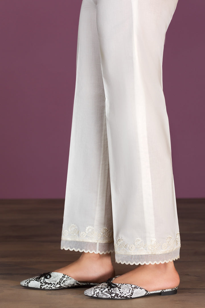 PS20- 15 Dyed Embroidered Stitched Cambric Trouser - Nishat Linen UAE