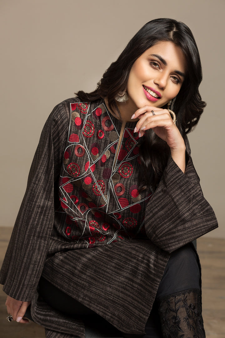 PS20-160 Printed Embroidered Stitched Shirt - 1PC - Nishat Linen UAE