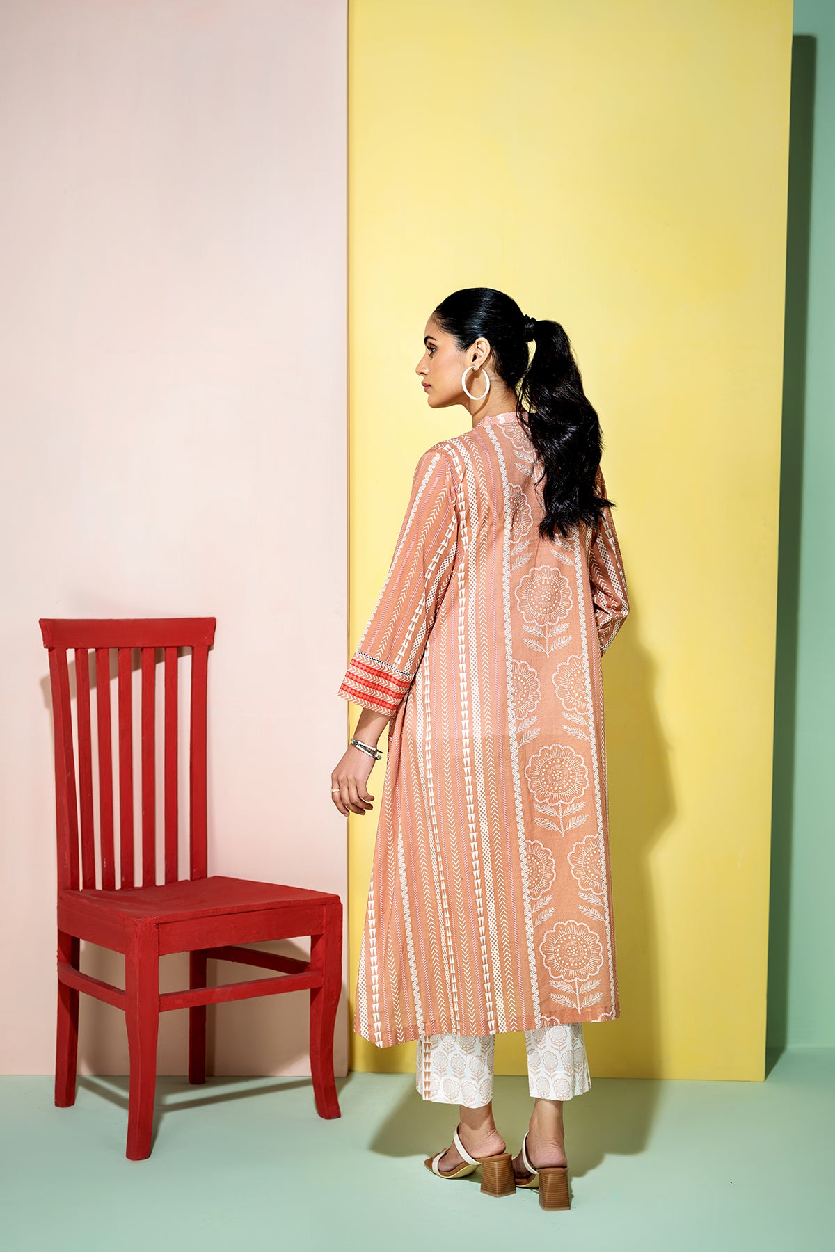 PS20-183-Embroidery Detailing Shirt With Trouser-2PC