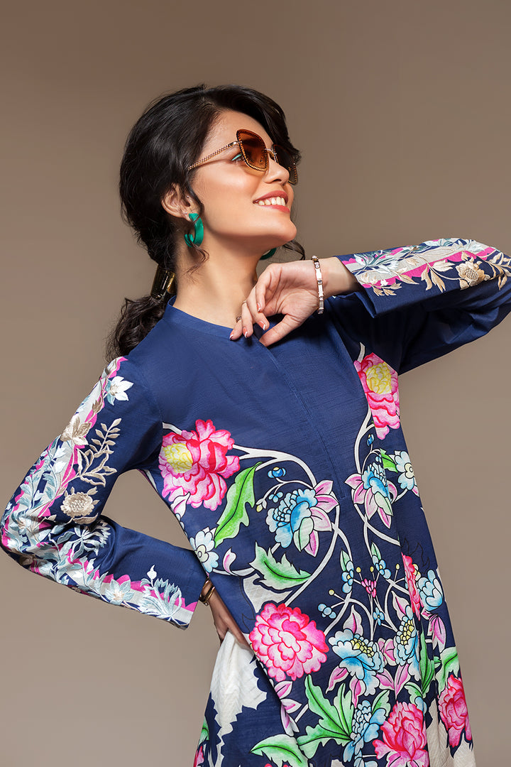 PS20-25 Printed Embroidered Stitched Shirt - 1PC - Nishat Linen UAE