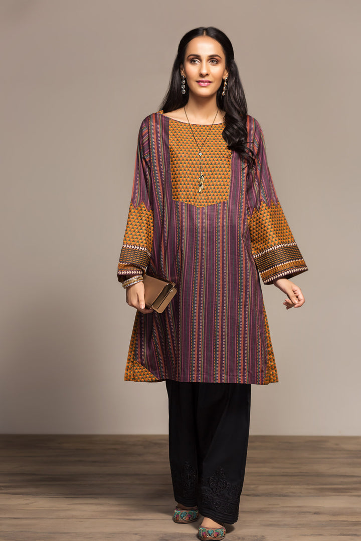 PS20-43 Printed Embroidered Stitched Shirt - 1PC - Nishat Linen UAE