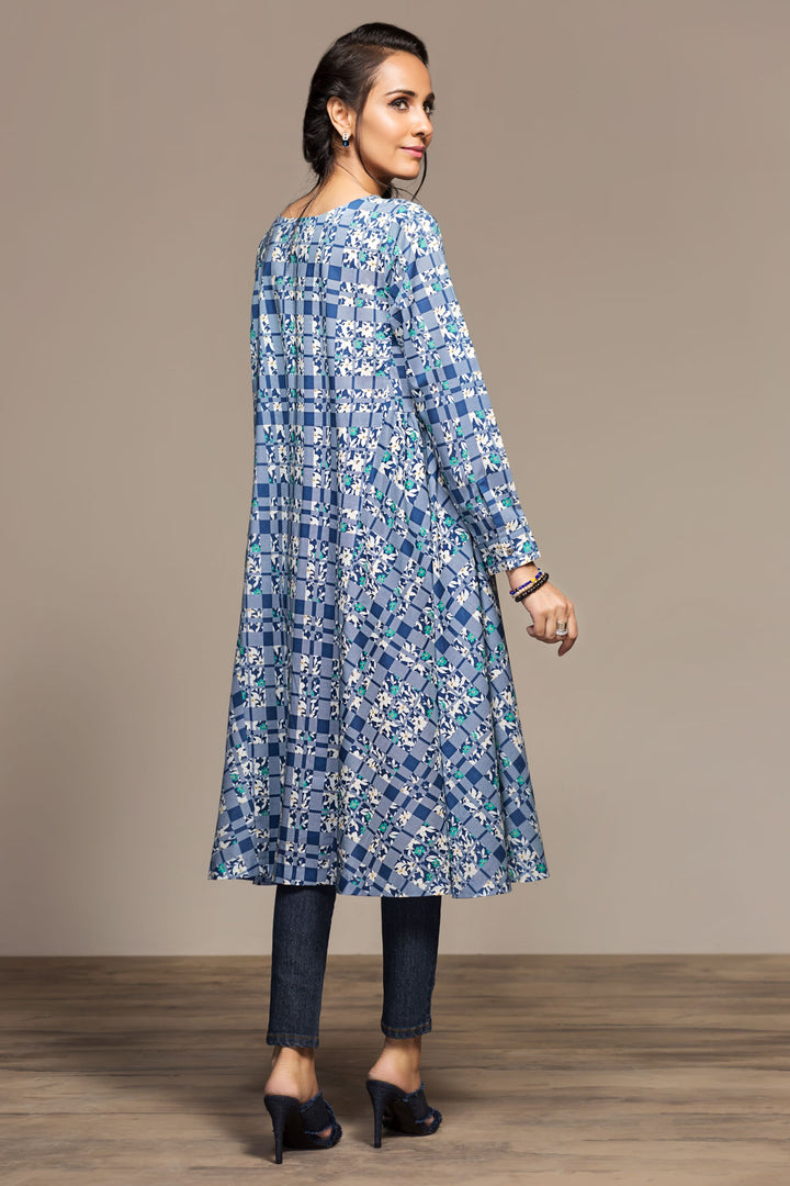 PS20-46 Printed Embroidered Stitched Frock - 1PC - Nishat Linen UAE