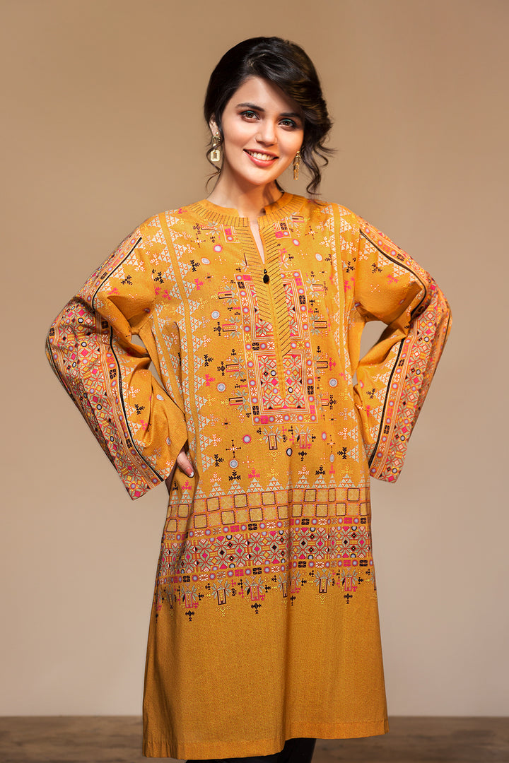 PS20-47 Printed Embroidered Stitched Frock - 1PC - Nishat Linen UAE