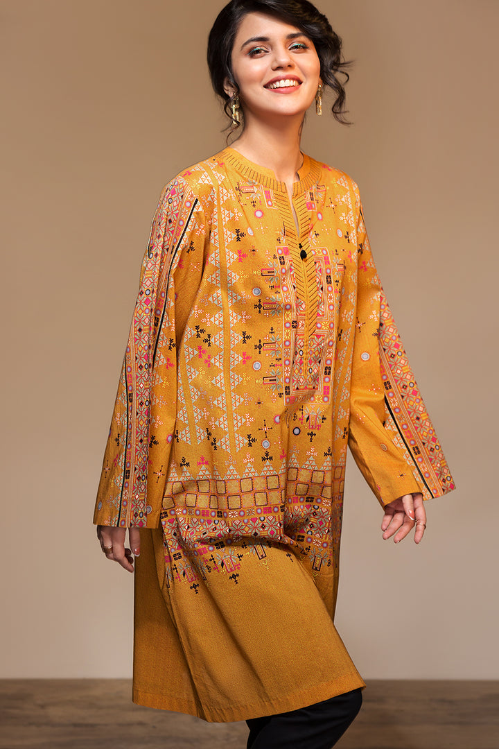 PS20-47 Printed Embroidered Stitched Frock - 1PC - Nishat Linen UAE