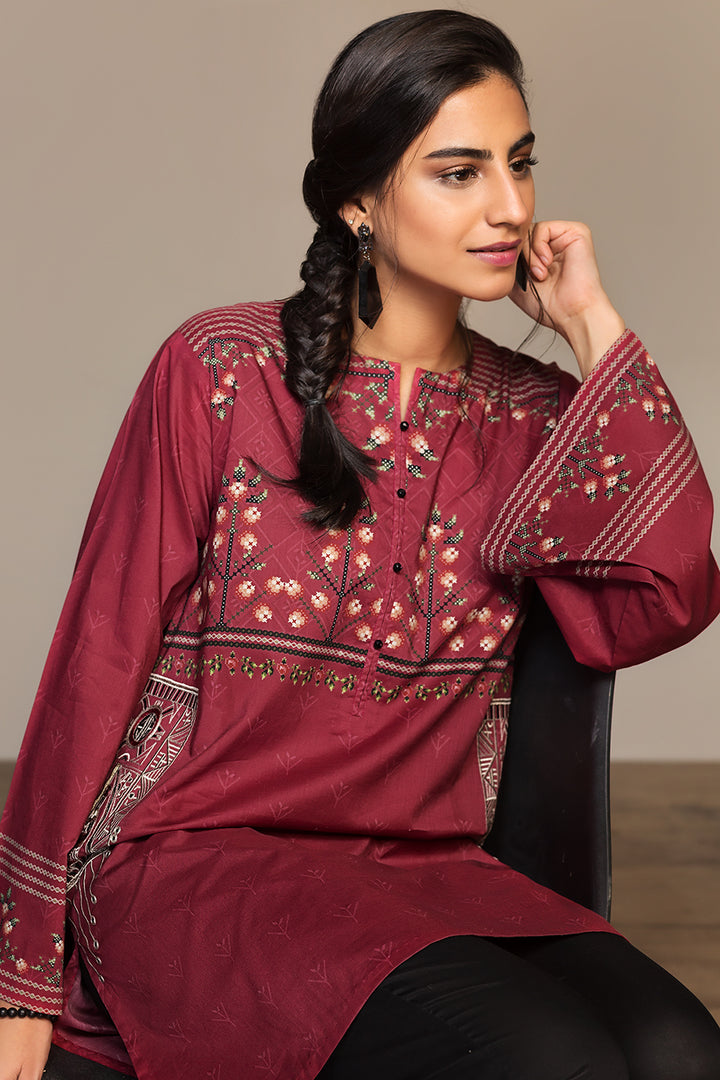 PS20-48 Dyed Embroidered Stitched Shirt - 1PC - Nishat Linen UAE
