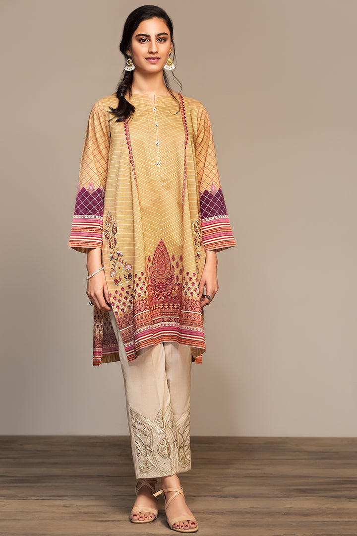 PS20-51 Printed Embroidered Stitched Shirt - 1PC - Nishat Linen UAE