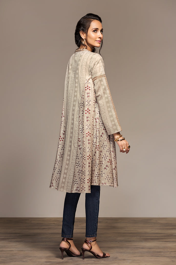 PS20-65 Printed Embroidered Stitched Lawn Frock - 1PC - Nishat Linen UAE