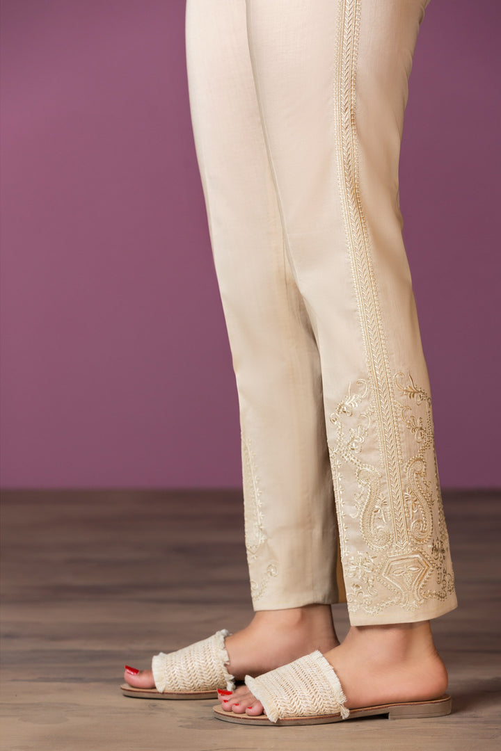 PS20-88 Dyed Embroidered Stitched Cambric Trouser - Nishat Linen UAE