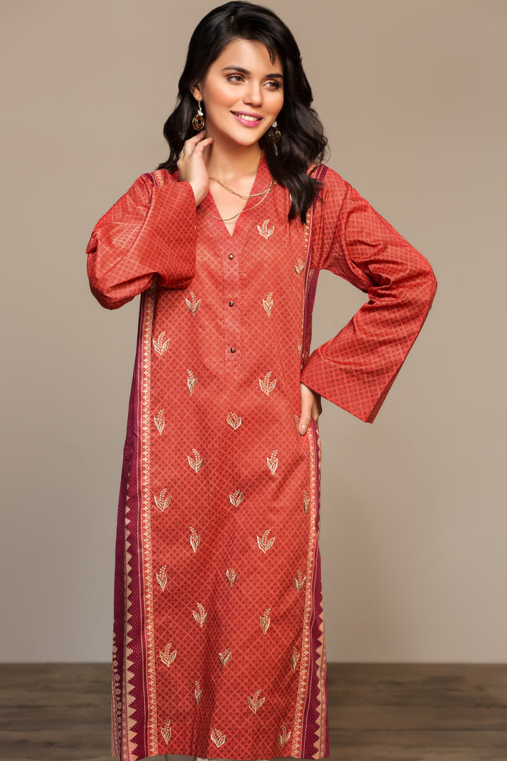 PS20- 94 Printed Embroidered Stitched Shirt - 1PC - Nishat Linen UAE
