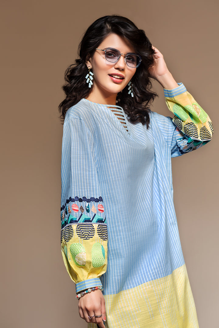 PS20-95 Printed Embroidered Stitched Shirt - 1PC - Nishat Linen UAE