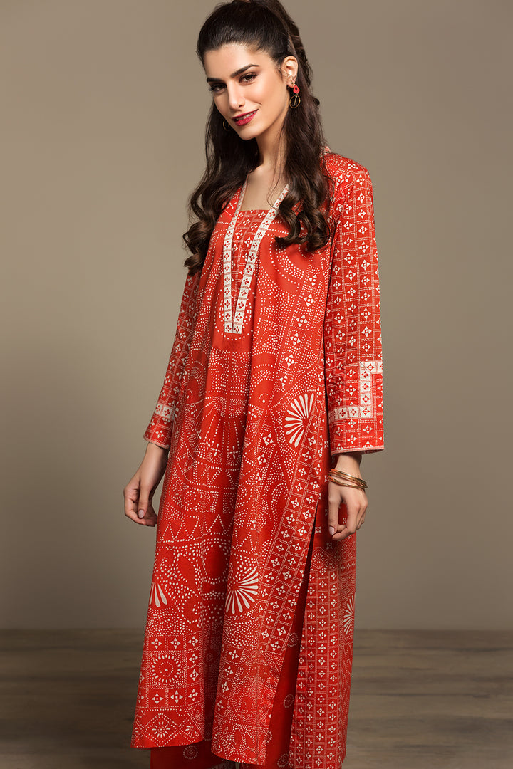 PS20-153 Printed Stitched Lawn Shirt & Printed Trouser - 2PC - Nishat Linen UAE