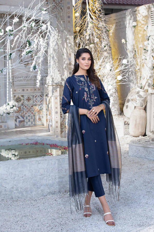 2 Piece - Embroidered Suit- PS23-17