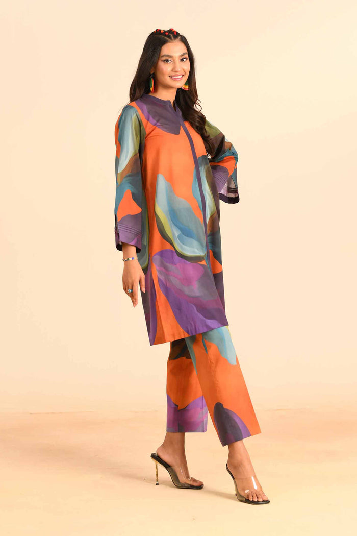 buy online printed 2 piece suit for ladies in UAE