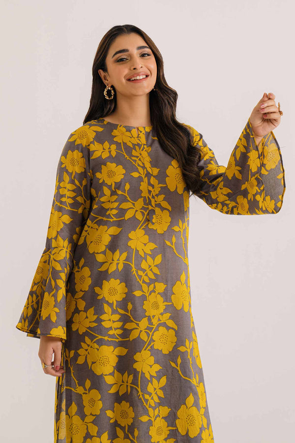 2 Piece - Printed Embroidered Suit - PS24-182