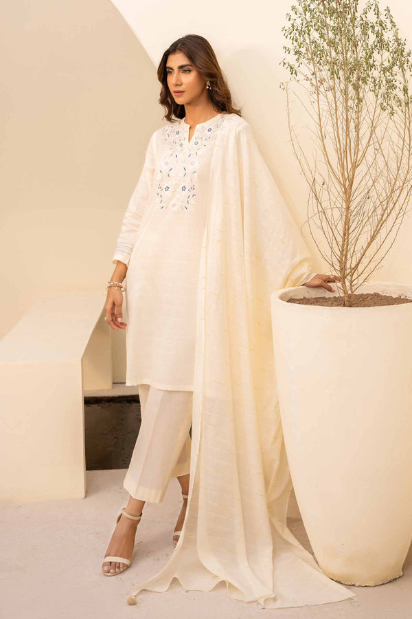 3 Piece - Embroidered Suit - PS24-54