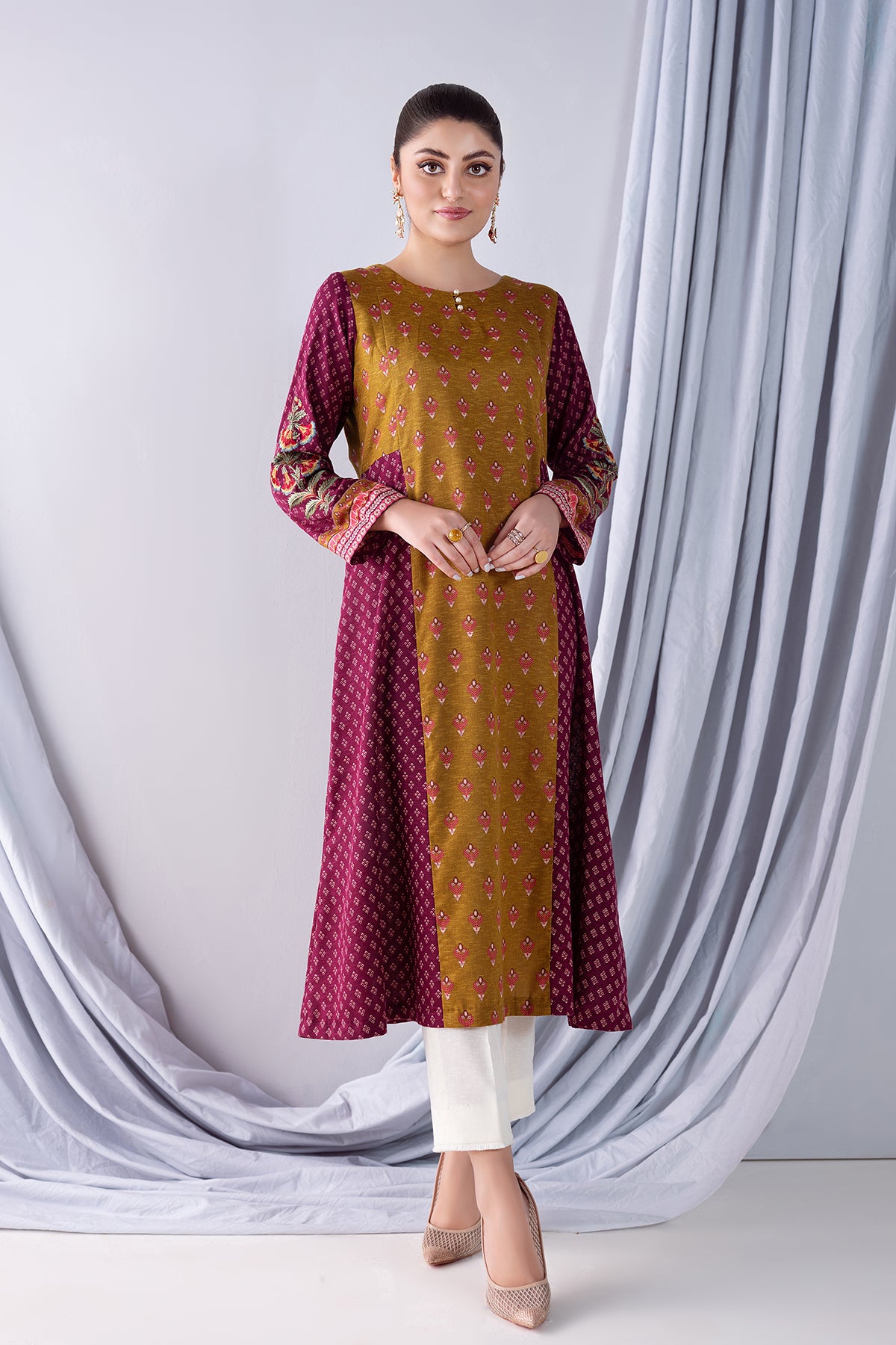 PW21-172-Printed Embroidered 1PC