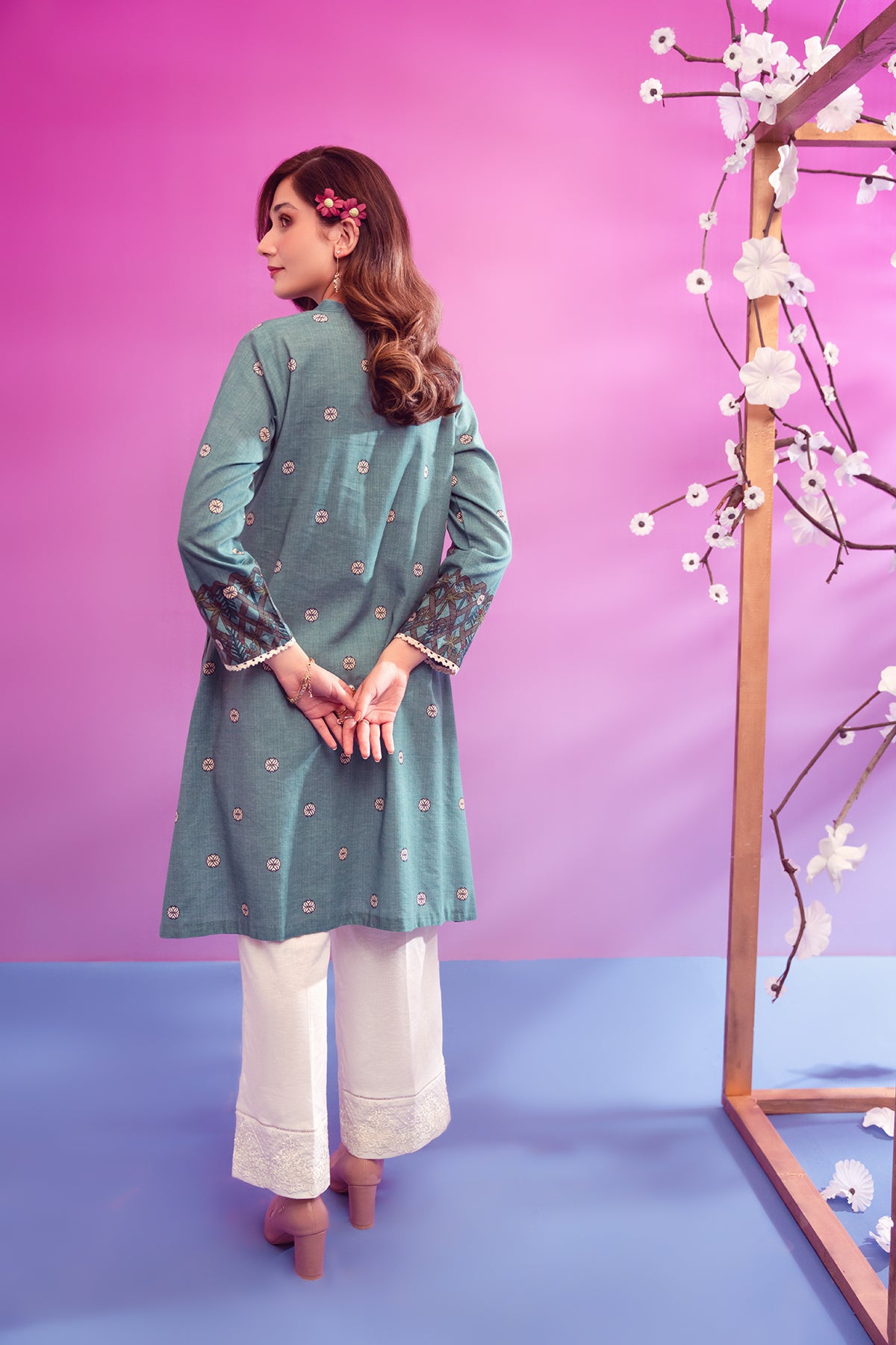 PW22-07-A-Line Printed Shirt 1PC