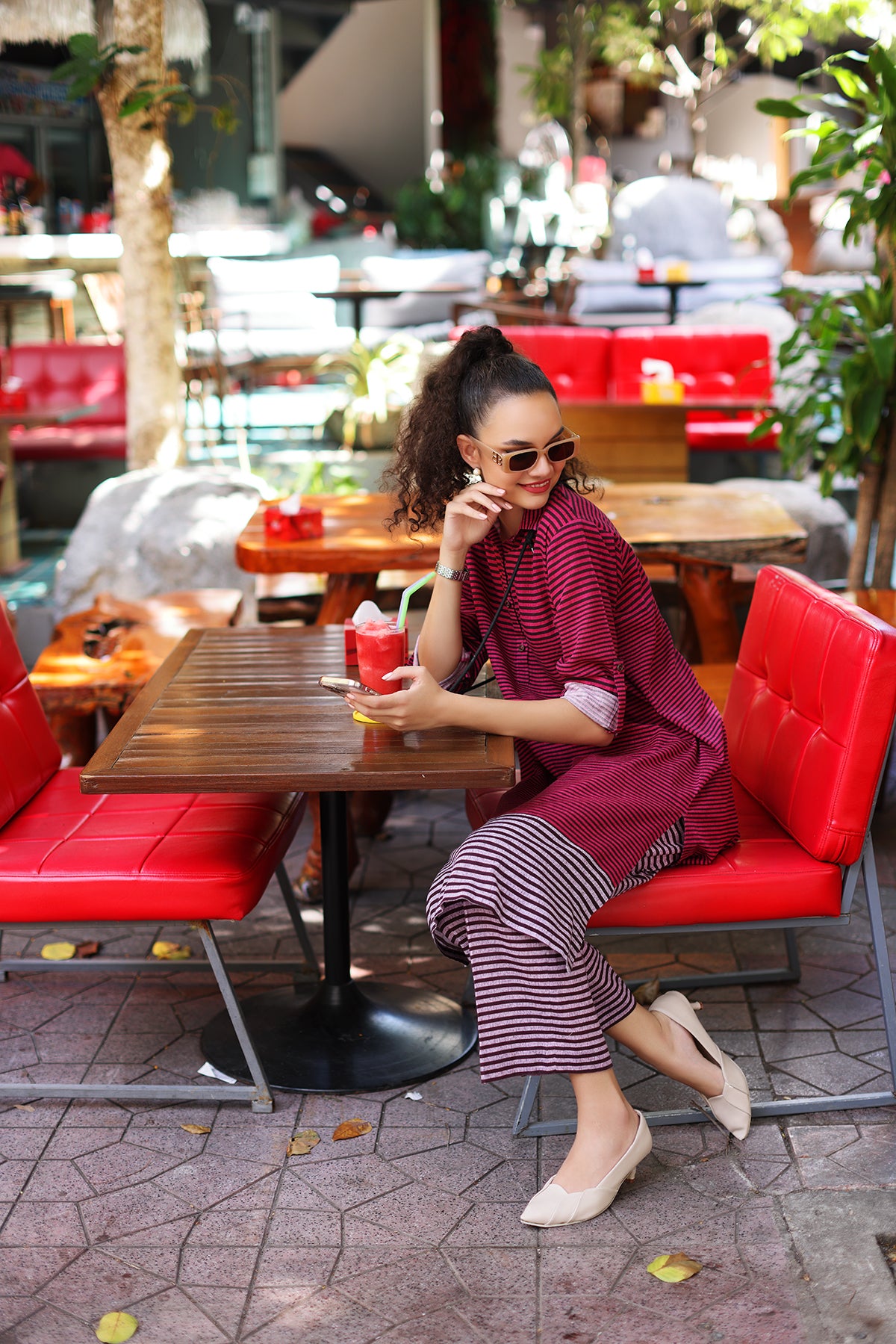 PW22-101-Collar Neck Printed Shirt with Trousers 2PC