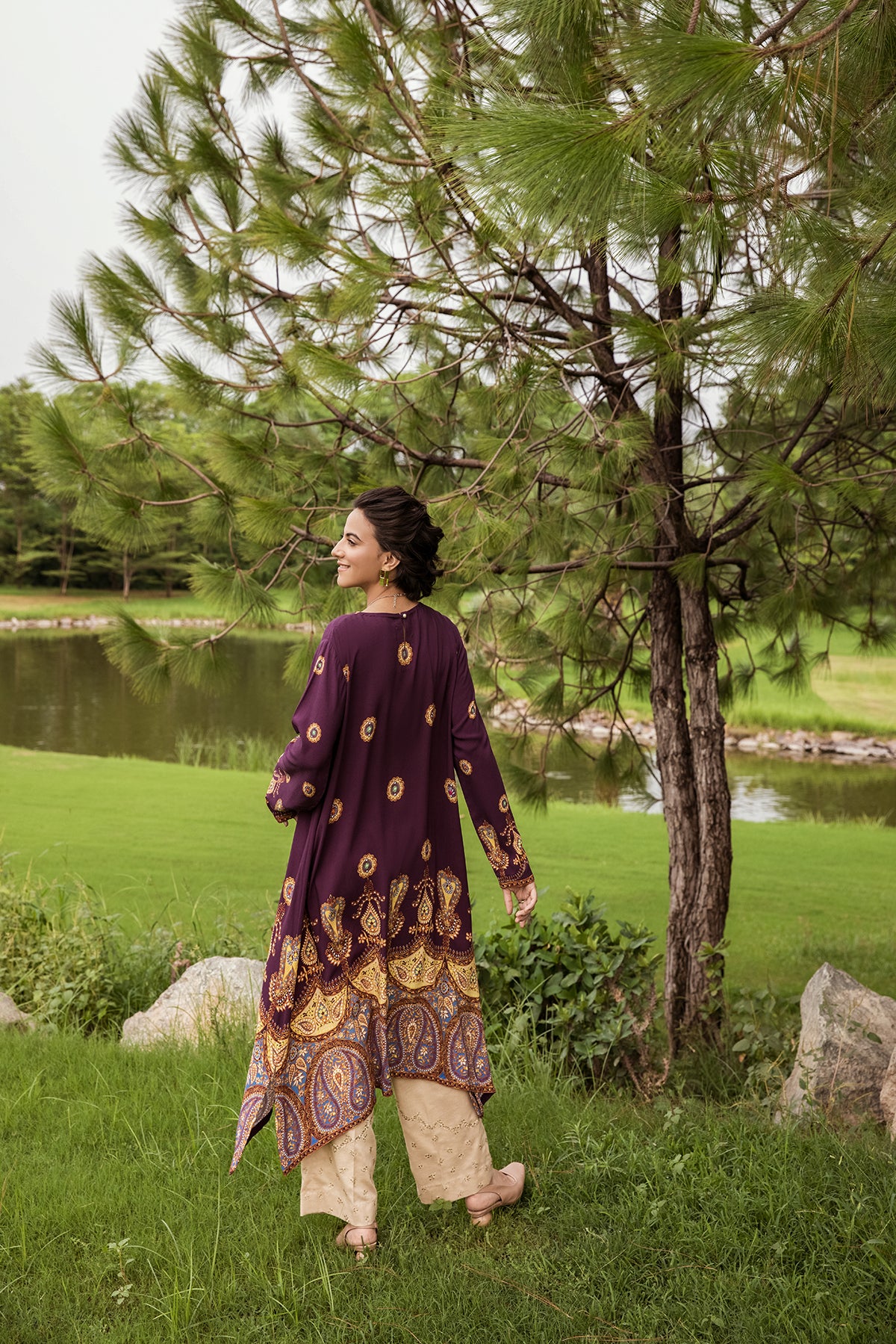 PW22-147-Printed A-Line Shirt 1PC