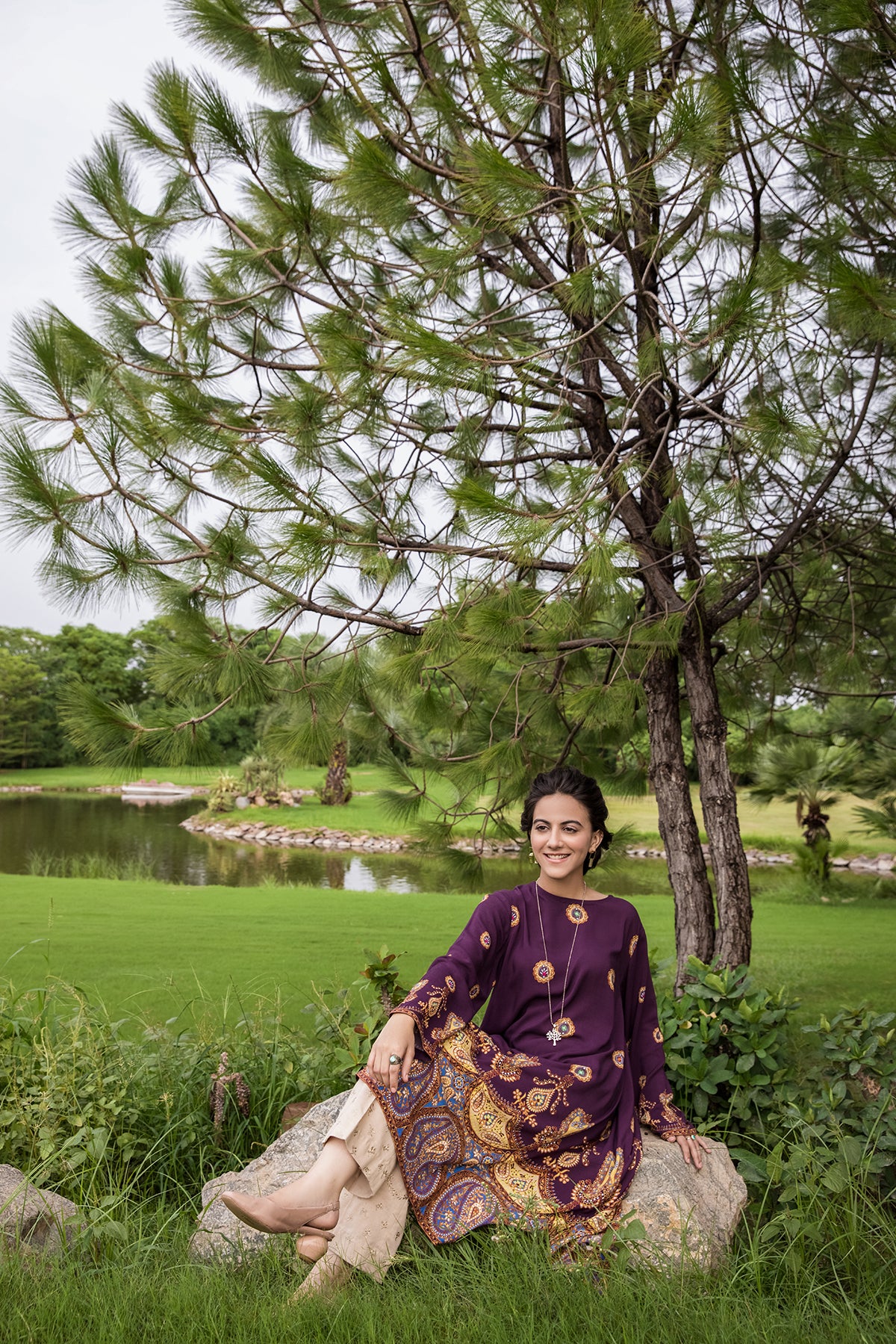 PW22-147-Printed A-Line Shirt 1PC