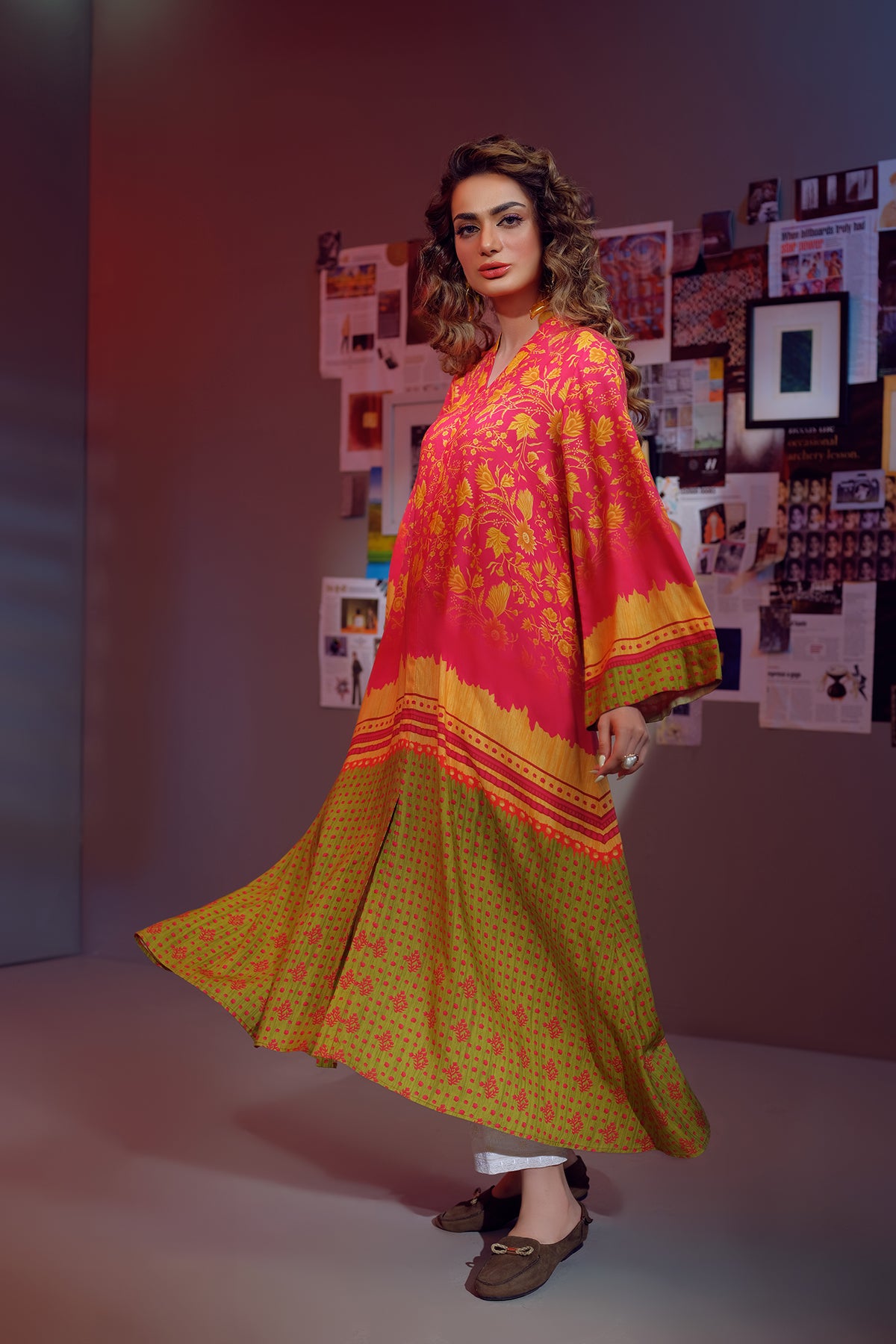 PW22-155-Printed Long Shirt 1PC