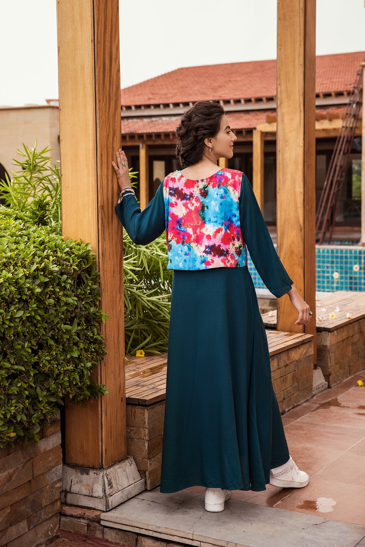 PW22-177-Printed Layered Shirt 1PC