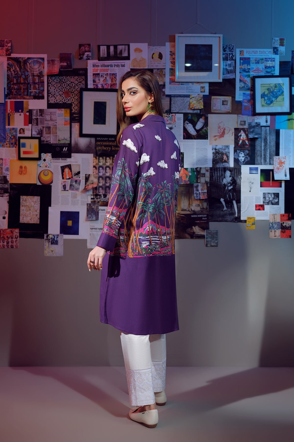 PW22-215-Button Down Printed Shirt 1PC