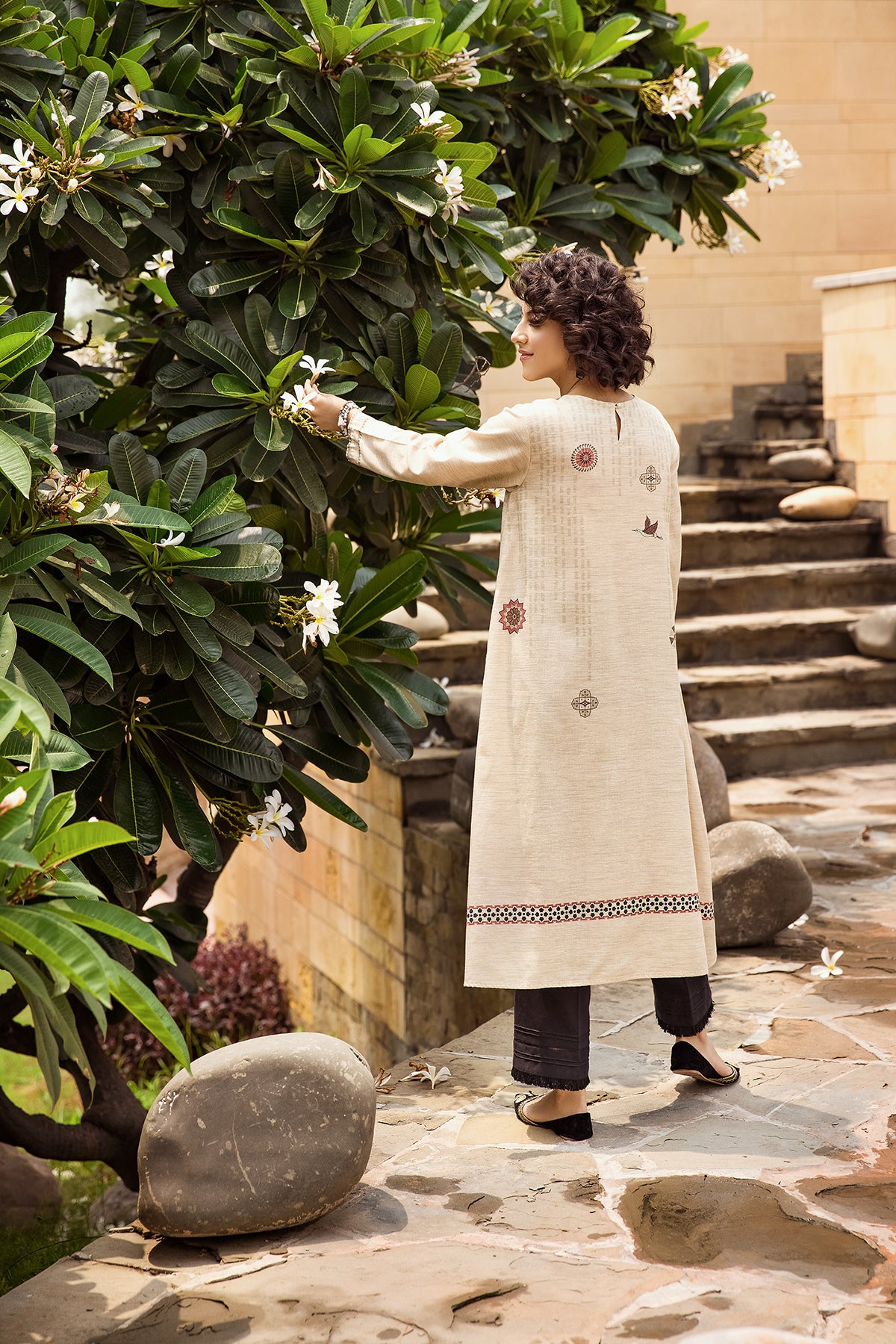 PW22-72-Printed Flared Shirt 1PC