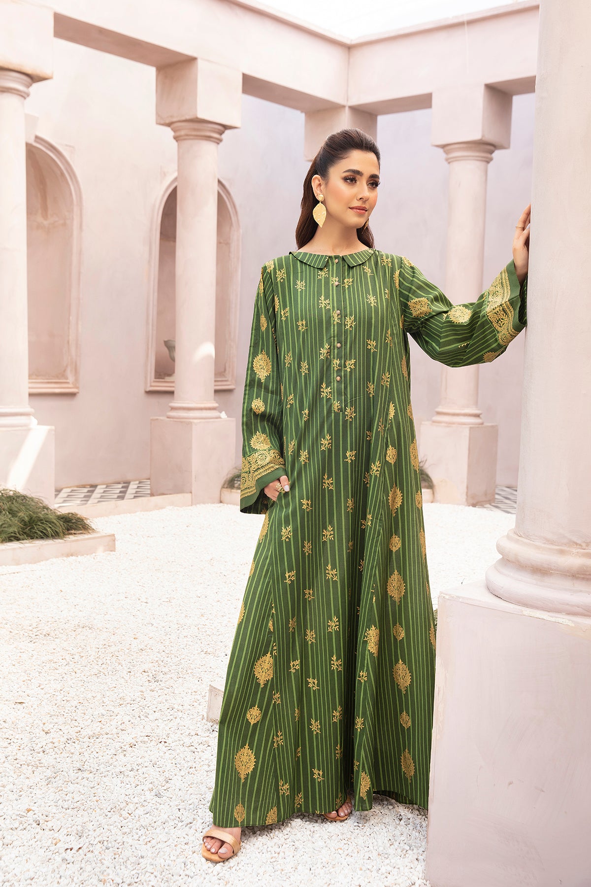 DE22-26-Printed Long Fustaan 1PC