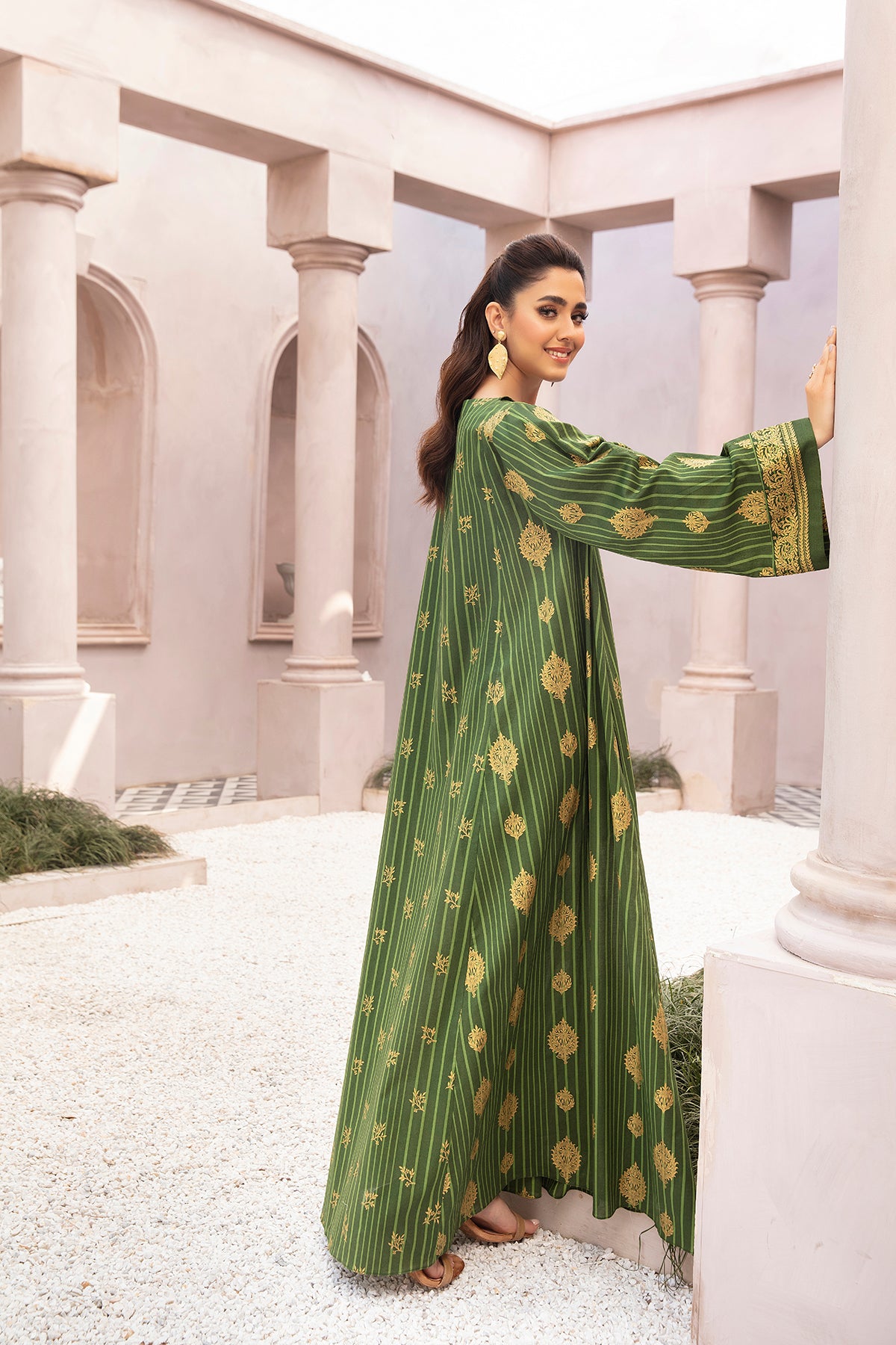 DE22-26-Printed Long Fustaan 1PC