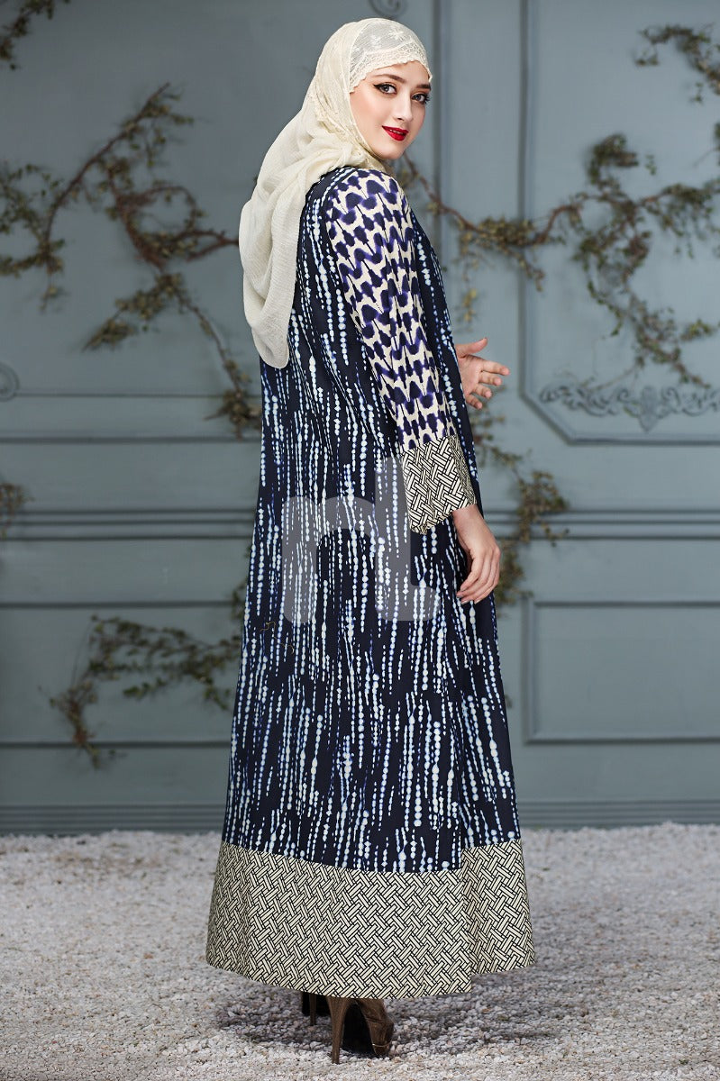 DS18-119 Yellow Digital Printed Stitched Lawn Jalabiya - Nishat Linen UAE