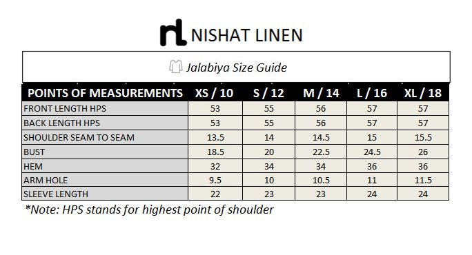 DS18-91 Orange Digital Printed Stitched Lawn Jalabiya - Nishat Linen UAE