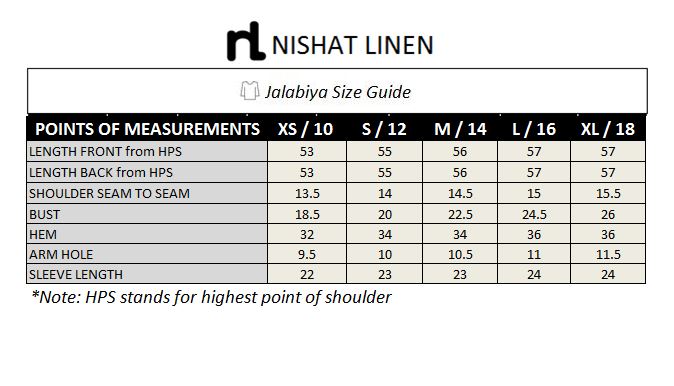 DS19-16 Yellow Digital Printed Stitched Cambric Jalabiya - 1PC - Nishat Linen UAE