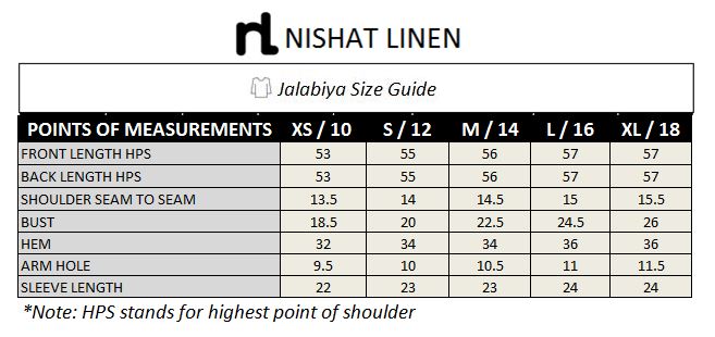 DSW18-07 Green Digital Printed Stitched Lawn Jalabiya - 1PC - Nishat Linen UAE