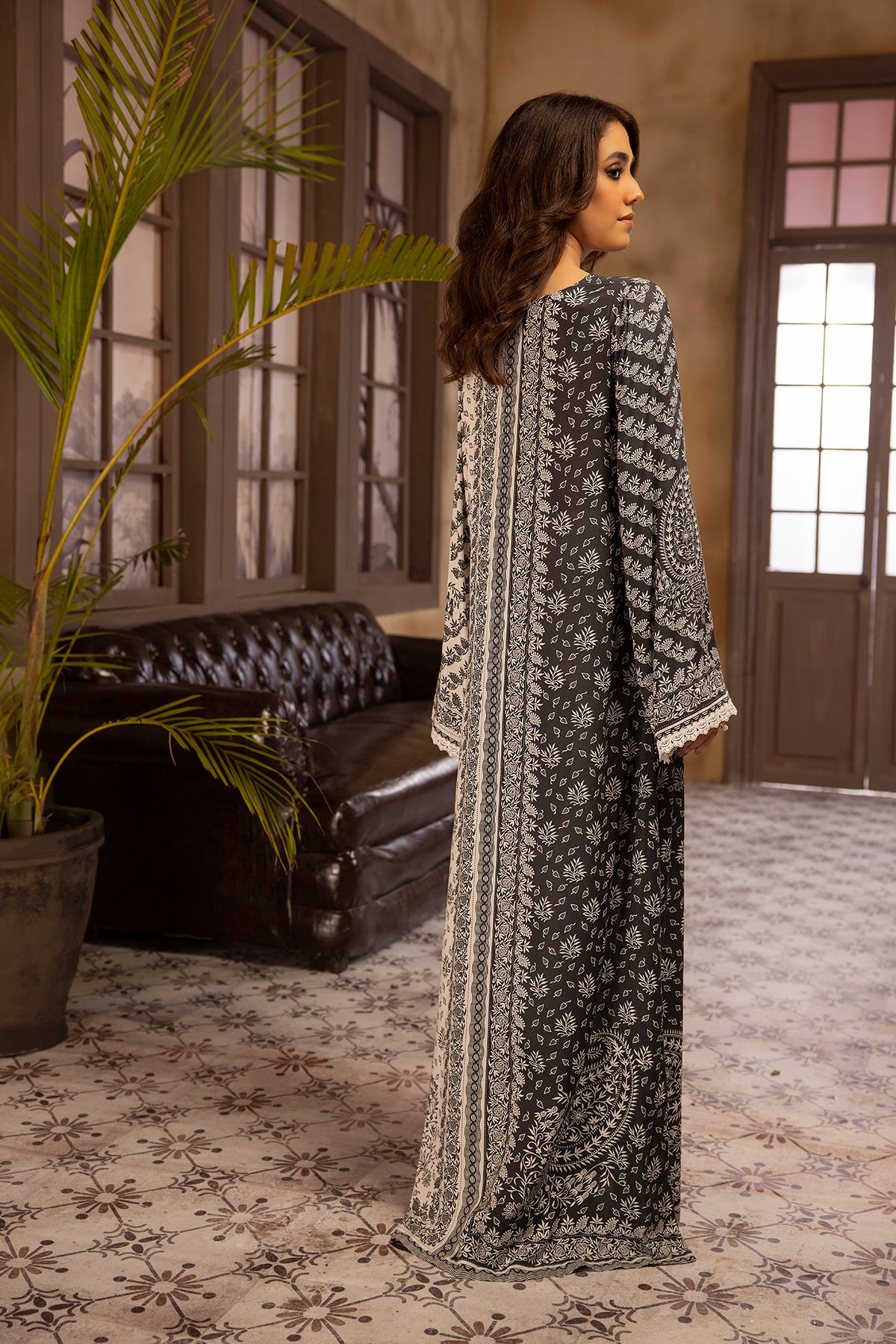 DSW22-22- Pocket Detailing Printed Fustaan 1PC