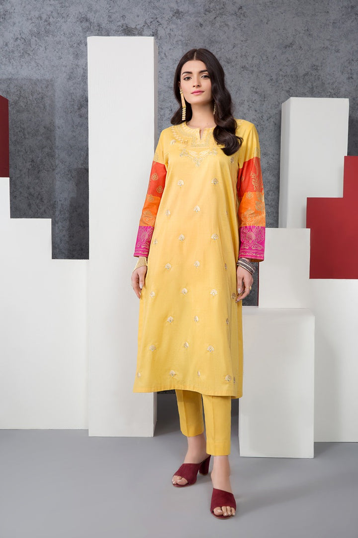 PE20-29 Dyed Embroidered Stitched Shirt & Trouser - 2PC - Nishat Linen UAE