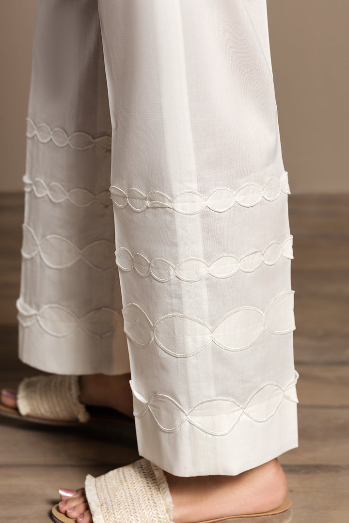 PS20-08 Dyed Embroidered Stitched Cambric Trouser - Nishat Linen UAE