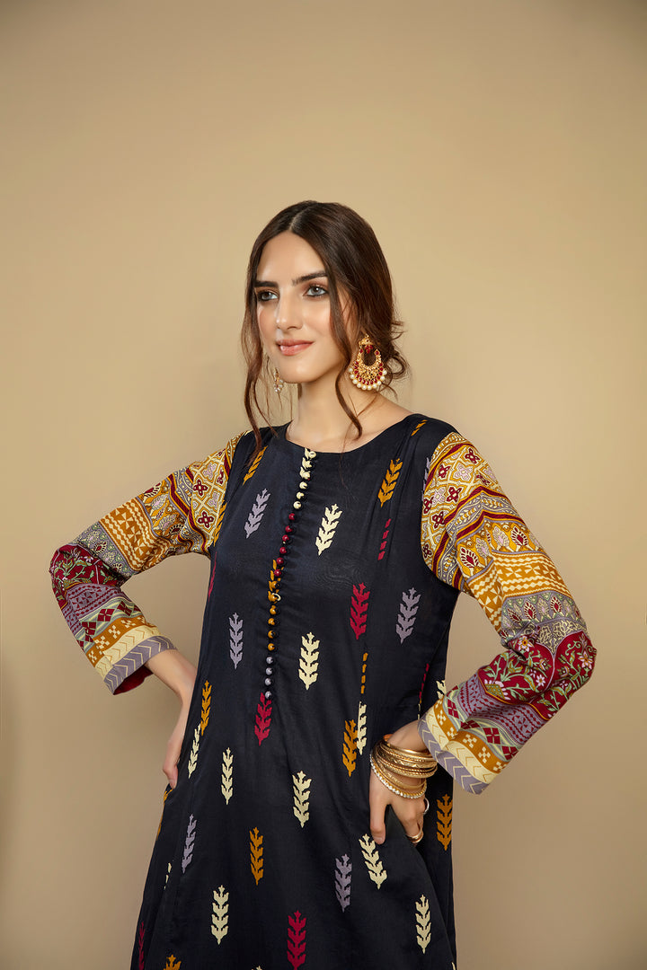 PS20-241 Printed Stitched Lawn Frock - 1PC - Nishat Linen UAE
