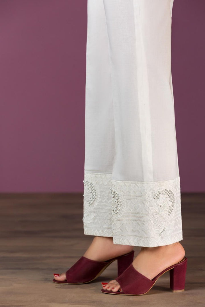 PS20-32 Dyed Embroidered Stitched Cambric Trouser - Nishat Linen UAE
